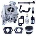 Pikkukuva 4 / 4: Kaasutin Yhteensopiva Stihl 017 018 MS170 MS180 Korvaa 1130120 0608 11301412200 Pakoputken Vaimennin Inline-Suodatin