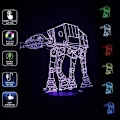 Pikkukuva 1 / 3: 7 väriä vaihtavat USB virralla toimiva 3D-lamppuvalo Star Wars AT-AT Walker Visual Illusion -lamppu LED-toimintakuvio Lahjat -h