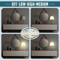 Miniatyrbillede 3 af 5: Touch Lamp Switch 2 Pack, Touch Lamp Control Module Kompatibel med dæmpbar LED, pærer, lampe Switch udskiftning K -hg black
