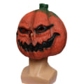 Miniatyrbild 2 av 5: Halloweenfest rekvisita läskig pumpamask Läskig helhuvudmask Fågelskrämma Cosplay Fancy Dress Up Huvudbonader