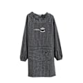 Miniatyrbilde 1 av 4: Langarmet forkle Hudvennlig med lommer Polyester Bomull Dame Arbeidsforkle For Matlaging Light Grey