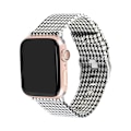 Miniatyrbillede 2 af 4: Sort hvid canvas urrem Udskiftning Kompatibel til Apple Watch IWatch 1/2/3/4