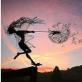 Miniatyrbillede 1 af 2: Dansende Fe Dandelion Statue Ornament Stakes Dandelion G