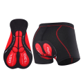 Pikkukuva 1 / 5: Pehmustetut Pyöräilyshortsit Pyöräilyalushousut 5d Hengittävät Housut Shortsit Mtb Naiset Miehet Red  Black L