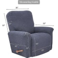 Miniatyrbild 2 av 2: Stretch Recliner Soffaöverdrag Halksäker Möbelskydd Mjuk Tjock Överdrag (Endast Soffaöverdrag) Red Brown