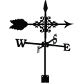 Miniatyrbild 2 av 5: Metallisk Väderflöjel med Pil Dekoration, Trädgård H-stav Väderflöjel Vindflöjel Professionellt Mätverktyg Vindriktningsindikator, 35 * 50cm-mxbc -ES