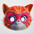 Miniatyrbilde 4 av 5: 3-9 år Barn Super Kitties Cosplay Kostyme Katt Jumpsuit Maskeantrekk Halloween Party Fancy Dress Gaver-Rose Red 8-9Years