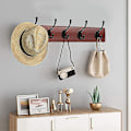 Pikkukuva 4 / 5: 10 Pack Rustic Coat Koukut Seinäasennettu Heavy Duty Double Hooks Retro hg Black