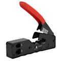 Miniatyrbilde 2 av 4: Multifunksjonell 6P8P nettverkskabelklemmer Stripper Cutter Crystal Head Crimping ToolRed
