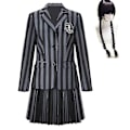 Pikkukuva 1 / 5: Keskiviikkona Addams Cosplay set Nevermore Academy School UniCompatible Withm Without wig Child M