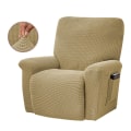 Miniatyrbild 1 av 2: Stretch Recliner Soffaöverdrag Halksäker Möbelskydd Mjuk Tjock Överdrag (Endast Soffaöverdrag) Champagne