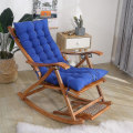 Miniatyrbillede 3 af 5: Lounger Pude Soft Udskiftning Høj Sædepude Med Fikseringsrem Stor Gyngestol Bænk Pude Til fe Blue