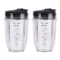 Miniatyrbilde 1 av 5: 2 stk. 18Oz Erstatningsbeger til Blender med Lokk for Auto IQ BL480 BL642 BL450 BL682 BL480, BL490, BL640 BL680