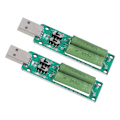 Miniatyrbild 3 av 5: 2 st USB-belastningstestare Justerbar Resistor Elektronisk Testmodul 1A 2A 3A Urladdningstillbehör