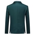 Miniatyrbilde 4 av 5: Yynuda Herre Business Casual Klassisk Hakket Revers Dobbel Split Ren Farge En-knapps Dressjakke 11 Farger Dark Green M