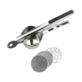 Miniatyrbild 1 av 5: Potatispress, Spagettimakin med 3 Utbytbara Skivor för att Göra Mosad Potatis, P Silver