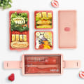 Miniatyrbild 3 av 5: Bento Box-set, 1400 ml Bentolåda för Vuxna, 3 Fack, Matlåda för Matlagning