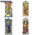 Miniatyrbillede 2 af 5: Robotime Rolife DIY Bogreol Japansk Sakura Densya I Books Series Træ Miniaturehus Med Møbler Dukkehuse Sæt Legetøj Jb Tgb01 sakura densya