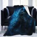 Miniatyrbild 1 av 5: Godzilla Mjuka Mikrofleece-Filtar Används Kompatibelt Med Heminredning, Flanellfilt, Soffa Sängar, Luftkonditioneringsfilt 80x60in 200x150cm