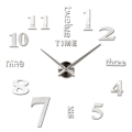 Miniatyrbild 1 av 5: Romerska siffror Väggklockor 3d gör-det-själv spegel Väggklocka Akryldekal Modekvartsklockor Klocka Watch Reloj De Pared Silver I 37 inch (60-90cm)