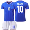 Miniatyrbild 1 av 3: 2024 EM Frankrike hemmatröja - Kylian Mbappé 28(150-160cm)