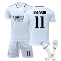Miniatyrbillede 1 af 3: 22-23 Real Madrid hjemmebane hvid trøje Asensio fodbolduniformssæt+sok 22(120-130cm)