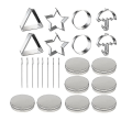 Miniatyrbillede 2 af 5: Bebetter 3 stk. Blæksprutte Cookie Cutter Spil Sæt, Med Tin Box & Nål -ES Triangle