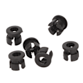 Miniatyrbillede 4 af 5: 200 stk. LED-holder i plast, fladt spænde, lysdiode-montering til indikator DIY-eksperiment 0,1 tommer sort