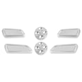 Miniatyrbillede 1 af 4: 6 stk. Auto Sæde Justering Knap Dæksel Trim Aluminium Legering Fit til Tesla Model 3/Y/X/S