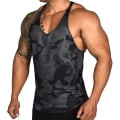 Miniatyrbillede 2 af 4: Mænds Gym Vest Camo Tank Tops Sportsærmeløs T-shirt Black 3XL