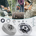 Pikkukuva 1 / 4: Kytkimen rumpu-vaihdepyöräpaketti yhteensopiva STIHL 017 018 MS230 023 MS250 025 MS210 021 026 CHAINSAVE WITH