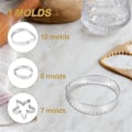 Miniatyrbilde 3 av 5: 23 stk Cookie Cutter Rustfritt stål Bakverk og kjeks Cutter Kakeform Kronblad Blad Fondant Silver