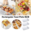 Miniatyrbilde 2 av 5: Rektangulær Hvit Plast Deli Display Brett Fat Serveringsfat Matrett