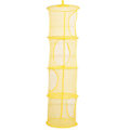 Miniatyrbilde 1 av 5: 4-lags Mesh-brett for oppbevaring av leker for barn, sammenleggbart, hengende kurv, diverse oppbevaringsstativ Yellow