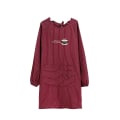 Miniatyrbilde 2 av 4: Langarmet forkle Hudvennlig med lommer Polyester Bomull Dame Arbeidsforkle For Matlaging Light Grey