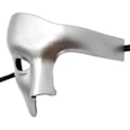 Miniatyrbild 3 av 3: 1 st Halv ansiktsmask, Maskeradmask Retro Fantom Operan Ett Öga Halv Ansiktsdräkt (silver)