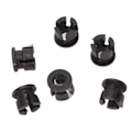 Miniatyrbillede 2 af 5: 200 stk. LED-holder i plast, fladt spænde, lysdiode-montering til indikator DIY-eksperiment 0,1 tommer sort