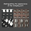 Miniatyrbillede 2 af 5: Drevet USB-hub i rustfrit stål, multifunktionel 20-port USB Smart Hub Splitter opladningsport strømadapter