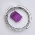 Miniatyrbilde 1 av 4: Erstatningslokk for glass som er kompatible med 20 oz 30 oz Yeti termoskoppglass, sølsikkert sprutsikre magnetiske lokkdeksler -ES Purple 20oz