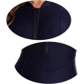 Miniatyrbilde 4 av 5: Badedrakt for kvinner, endel, lang erme, rashguard, dame våtdrakt, atletisk badedrakt, surfing, dykking, glidelås foran, badetøy, Tangrui Navy 1516 L