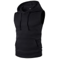 Miniatyrbillede 1 af 3: Mænds Ærmeløs Hoodie Tank Top Gym Sport Vest Black S