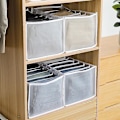 Miniatyrbild 3 av 4: 2-pack Klädarrangöringslåda Vikbar Underklädesarrangör Förvaringsavdelare Lådorganisator Jeansgarderob Organisera Gray 17x36x12cm