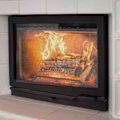 Miniatyrbillede 3 af 5: Pejsnetgardin - 2 stk., 61x45,7 cm, Forhindrer gnistskader, Rustfri, Elegant design black 3