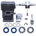 Miniatyrbild 3 av 4: NIKASIL Cylinder Kolv Vevaxel Toppfinish-kit Kompatibel med STIHL MS180 018 38MM Motorsåg