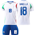Miniatyrbilde 1 av 3: 2425 Italia bortefotballdrakt Barella draktsett S(165-170cm)