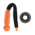 Miniatyrbillede 1 af 5: Recovery Ring Winch Rope Set Aluminiumlegering Nylon Reb Soft Shackle Recovery Ring Kit til Køretøjsredning Sort