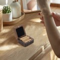Miniatyrbillede 3 af 5: Sort valnød massivt træ ring æske smykkeskrin øreringe vedhæng smykker opbevaring æske øreringe træ B