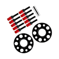 Pikkukuva 2 / 5: Car Hub Centric Wheel Spacers Kit 15mm Muokkaus Korjaus Vaihto A4/A6/A7/A8/Q5/RS5 Punainen