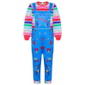 Miniatyrbillede 1 af 2: Halloween børnelegedukke Chucky Cosplay Jumpsuit kostume til 2-16 år børn-blå 8-10 Years