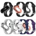Miniatyrbild 4 av 4: (Rosa) Armbandsarmband med hållare i rostfritt stål för Xiaomi Mi Band 3 Smart Tracker